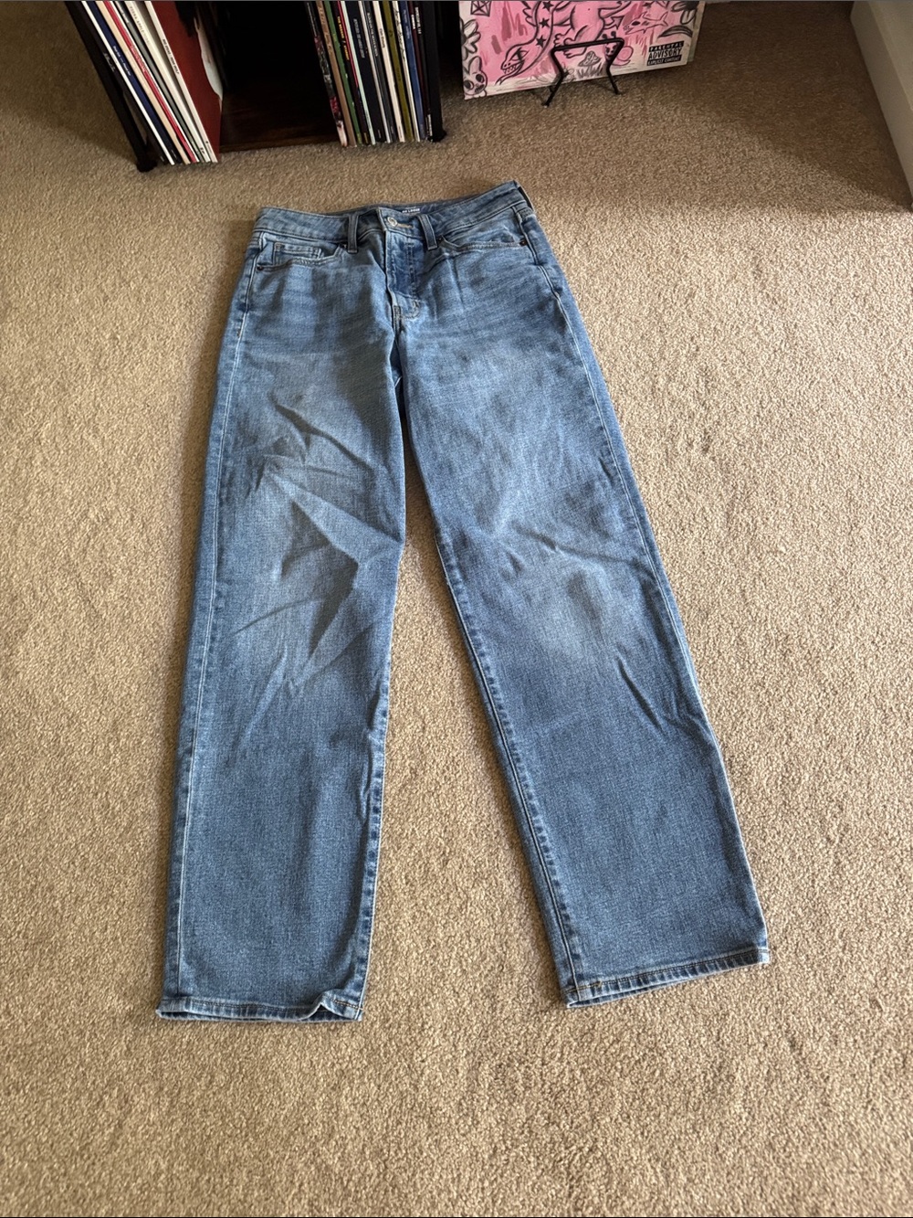 Classic Women’s High Rise Straight-Leg Jeans in Light Blue